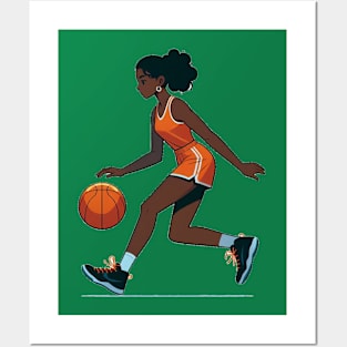 Female basketball player Posters and Art